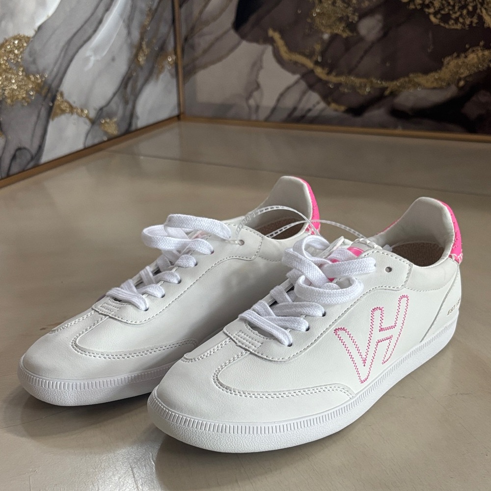 Vintage Havana White and Pink Sneakers